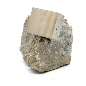 Cubic Pyrite on Matrix from Victoria Mine, La Rioja, Spain, MIN Miniature, 1.5in, 60g