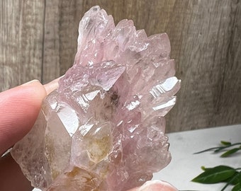 Stunning Pink Crystallized Quartz: MIN Miniature Size, 1.9in/27g from Itinga, Minas Gerais, Brazil