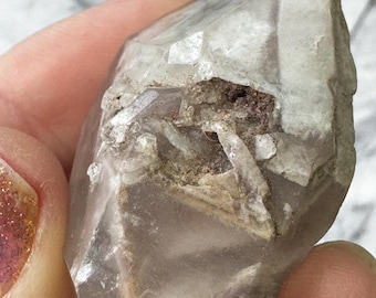 Lithium Quartz- Double-Terminated, with Phantoms from Minas Gerais, Brazil: MIN Miniature Size, 2in/31g