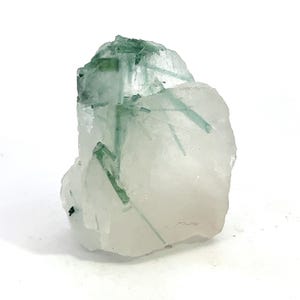 Blue / Green Tourmaline on Quartz from Minas Gerais, Brazil: MIN Miniature Size 1.5in/26g
