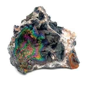 Natural Iridescent Goethite with Quartz from Spain: SMC Small Cabinet Size 2.75in/92g