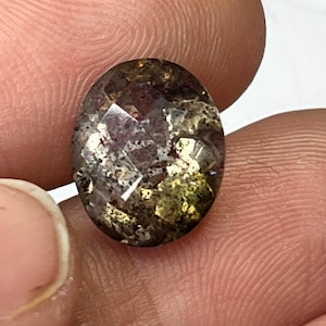 Pink Fire Covellite Faceted Quartz from Espirito Santo, Brazil, T/N Thumbnail Size 4.65ct/.5in