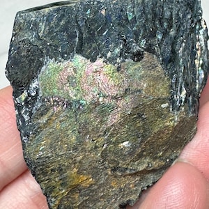 Natural Iridescent / Rainbow Black Tourmaline from Minas Gerais, Brazil: SMC Small Cabinet Size 2in/60g