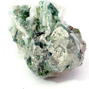 Green Tourmaline on Quartz from Minas Gerais, Brazil: T/N Thumbnail Size 1in/9.2g