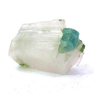 Blue /Green Tourmaline on Quartz from Minas Gerais, Brazil: T/N Thumbnail Size .75in/5.51g
