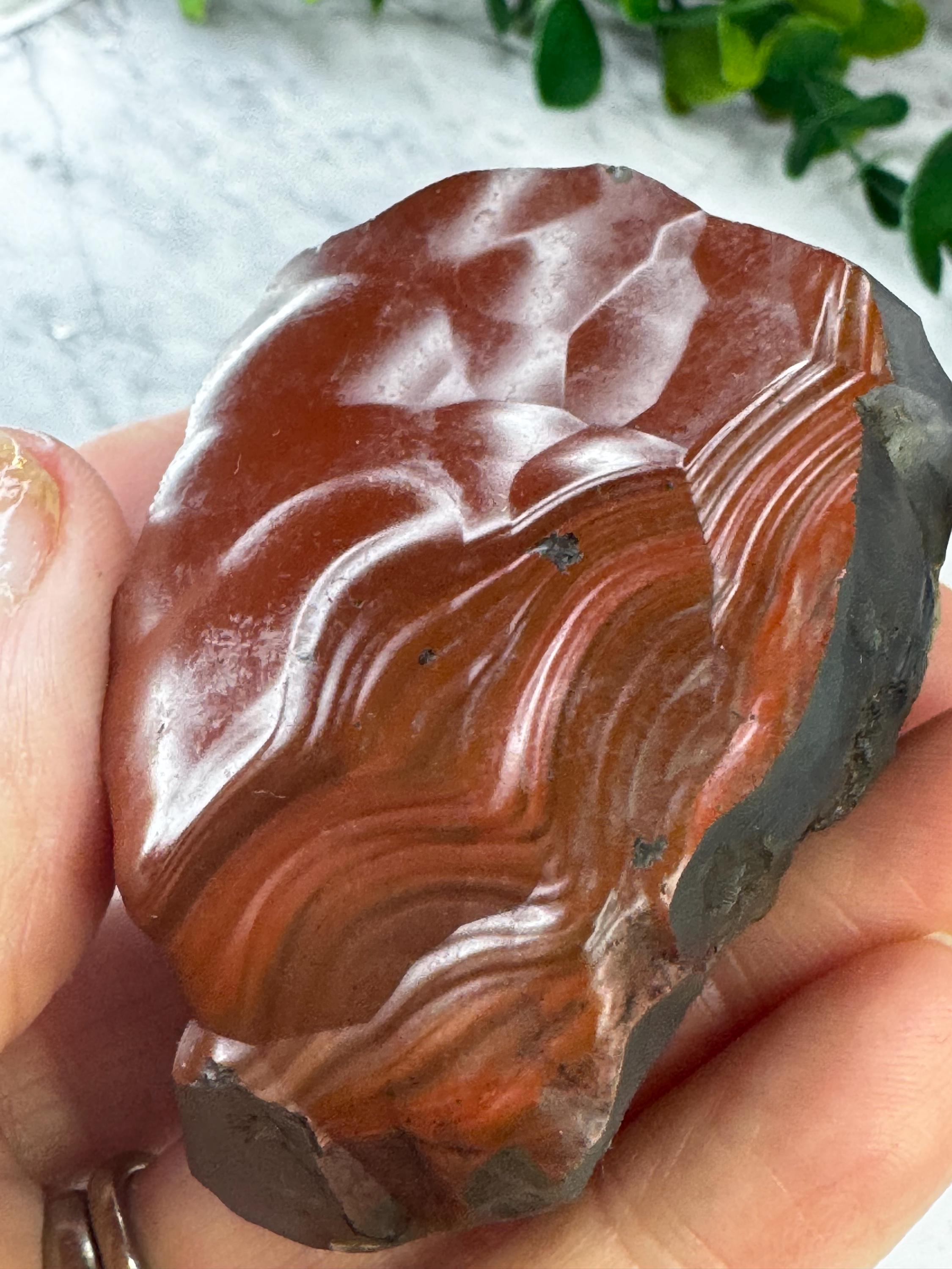 Red Fox Agate: Ankara Turkey, Short Wave UV Reactive, Crater