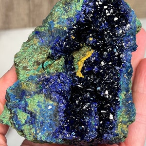 Azurita / Malaquita de Hubei, China, Tamanho do gabinete, 3,75 pol., 469g