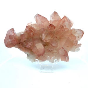 Beautiful Pink Lemurian Cluster from Diamantina, Minas Gerais, Brazil: XLC Extra Large Cabinet Size 7in/720g