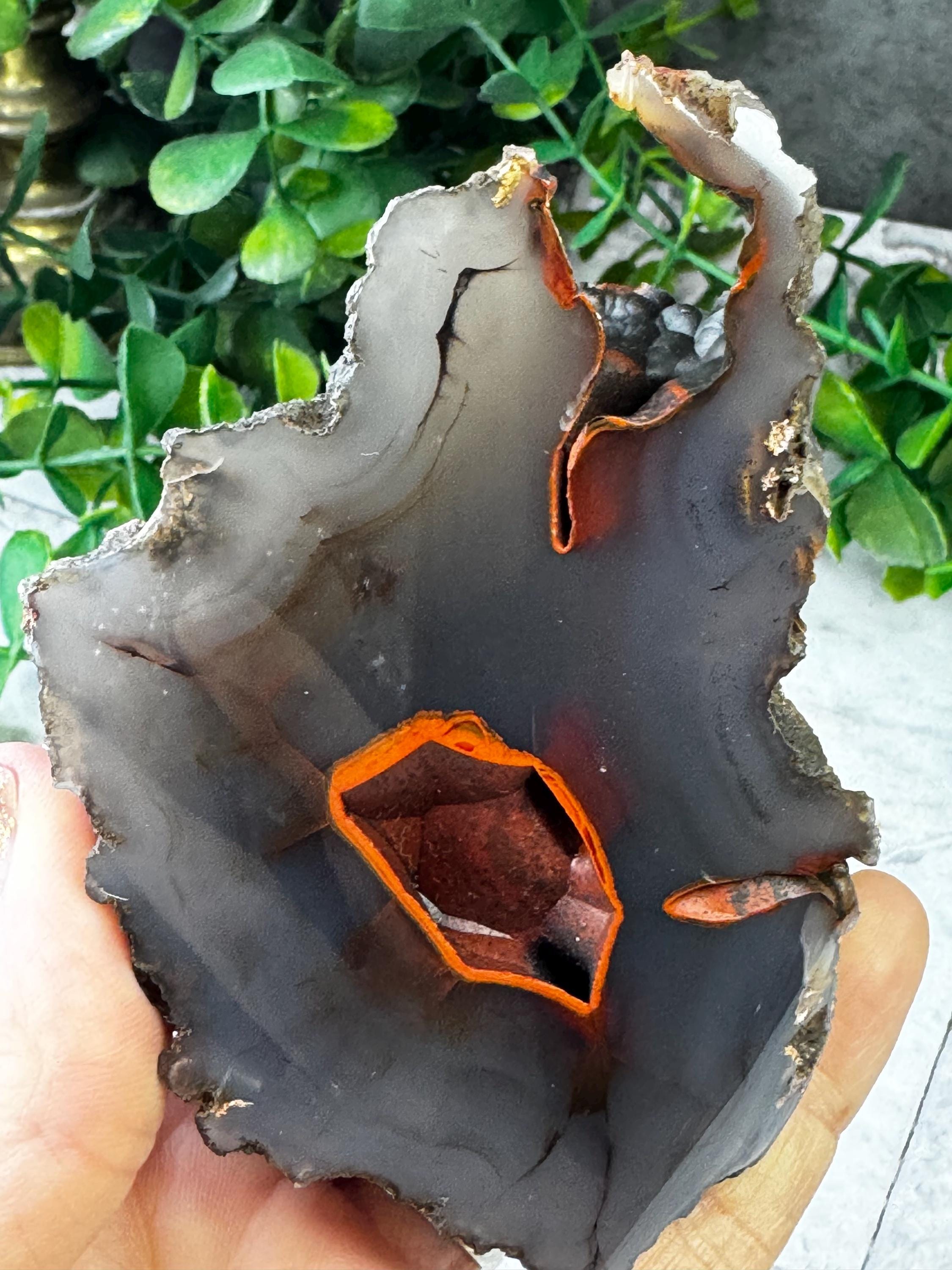 Red Fox Agate (UV) From Patagonia, Argentina: CAB Cabinet Size 3.8