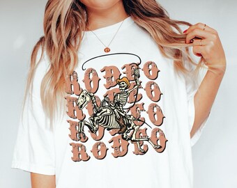 Rodeo Comfort Colors Tee Shirt Western Graphic Tee Cowboy Aesthetic Howdy TShirt Nashville Girls Trip Country Concert Shirt Punchy Shirt