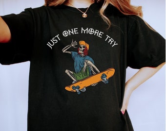Lustige Skateboarder Skeleton Shirt Skater Shirts Männer Skateboard T-Shirt Komfort Farbe Skateboard Geschenke für ihn Freund Weihnachten Tee