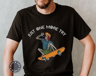 Lustiges Skateboarder-Skelett-Shirt, Skater-Hemd Männer, Skateboarding-T-Shirt, Skelett-Skateboardfahren, Geschenke für ihn Freund Weihnachten