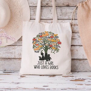 Book Lover Tote Bag Gift, Bibliophile Tote Bag, Librarian Gift tote, Book Lover Gift, Aesthetic Tote Bag, Trendy Tote Bag, Canvas Reusable