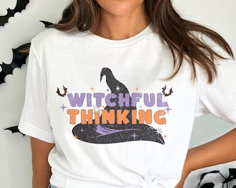 Witchful Thinking Shirt, Funny Witch Shirt, Witchy Halloween T-Shirt, Witchful Shirt, Witchy TShirt, Witchy Vibes Shirt, Witchy Woman Tee