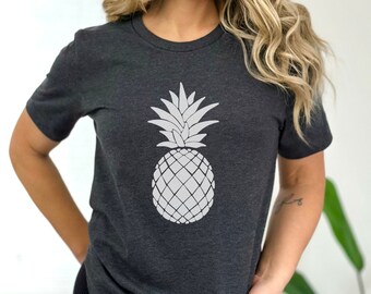 Pineapple Shirt, Pineapple Gift Tees, Tropical Shirt, Vacation Outfit, Summer Vibes, Cute Pineapple TShirt, Pineapple Lover, womens t-shirts