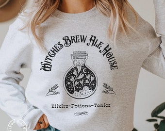 Witches Brew Sweatshirt Witchy Sweatshirt Fall Crewneck Cottagecore Witchy Clothing Halloween Crewneck Sweatshirt Potion Sweater