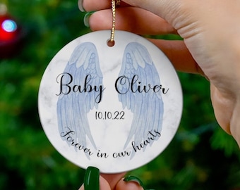Personalized Baby Remembrance Ornament, Baby Memorial Ornament, Child Loss Infant Loss Keepsake Gift, Custom Baby Memorial Gift Ornaments