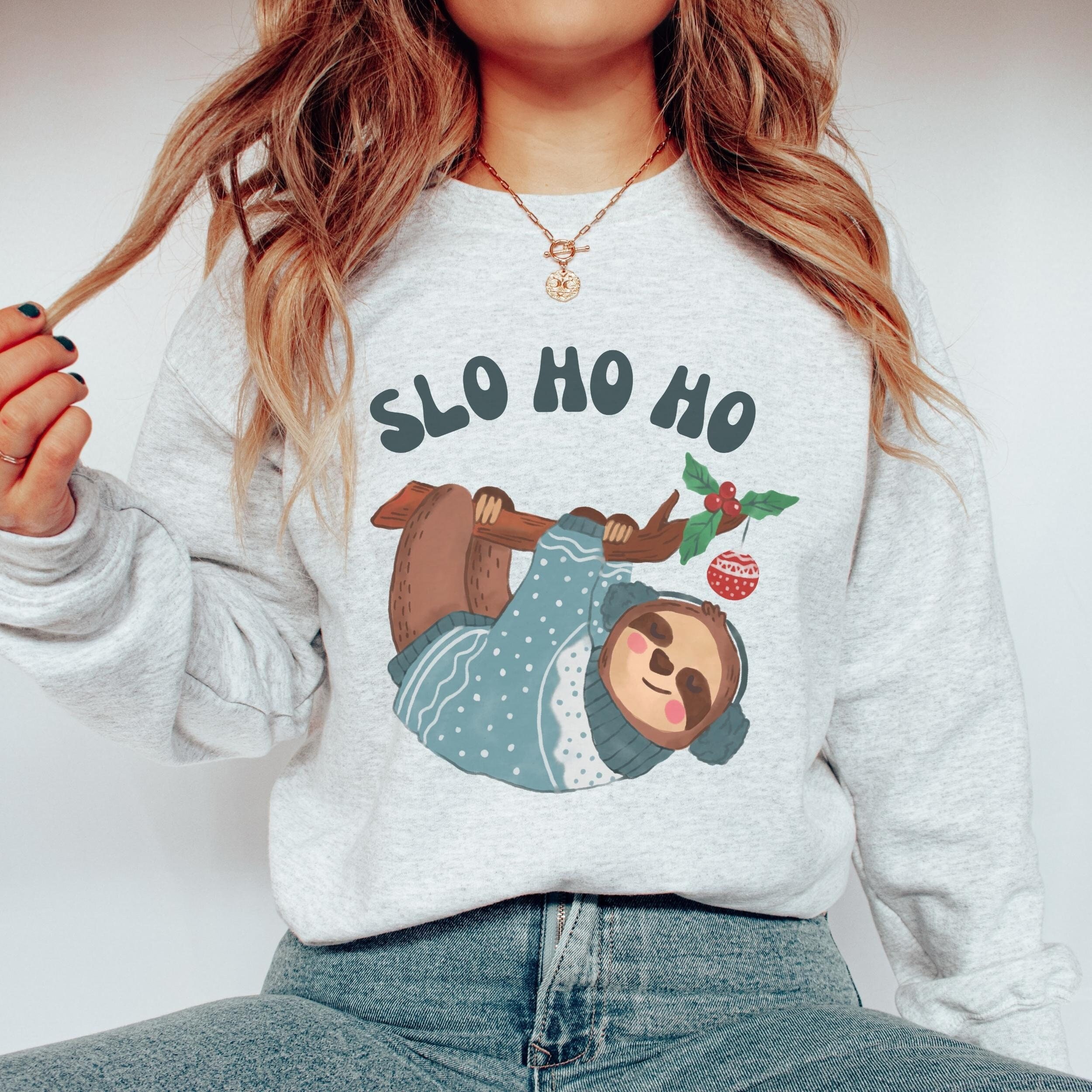 Discover Funny Sloth Christmas Sweater, Funny Christmas Sweatshirt, Sloth Gifts For Women Sweatshirt