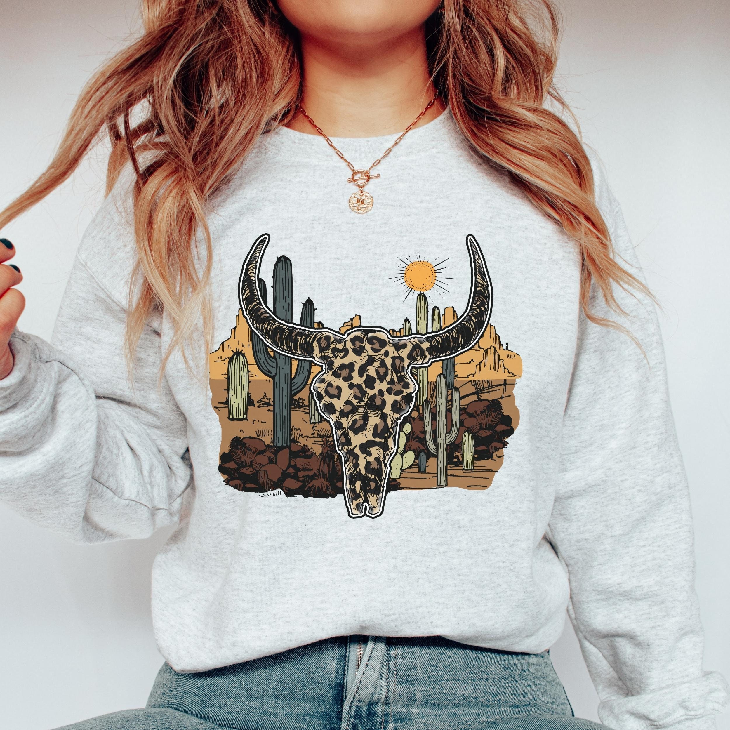 Bull Skull Sweater - Etsy