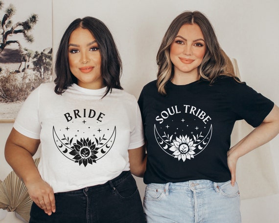 Celestial Bachelorette Shirt Celestial Bride Boho Tshirt Soul Tribe Bridal Party Tees Mystical Bachelorette Shirts Bohemian Wedding Party