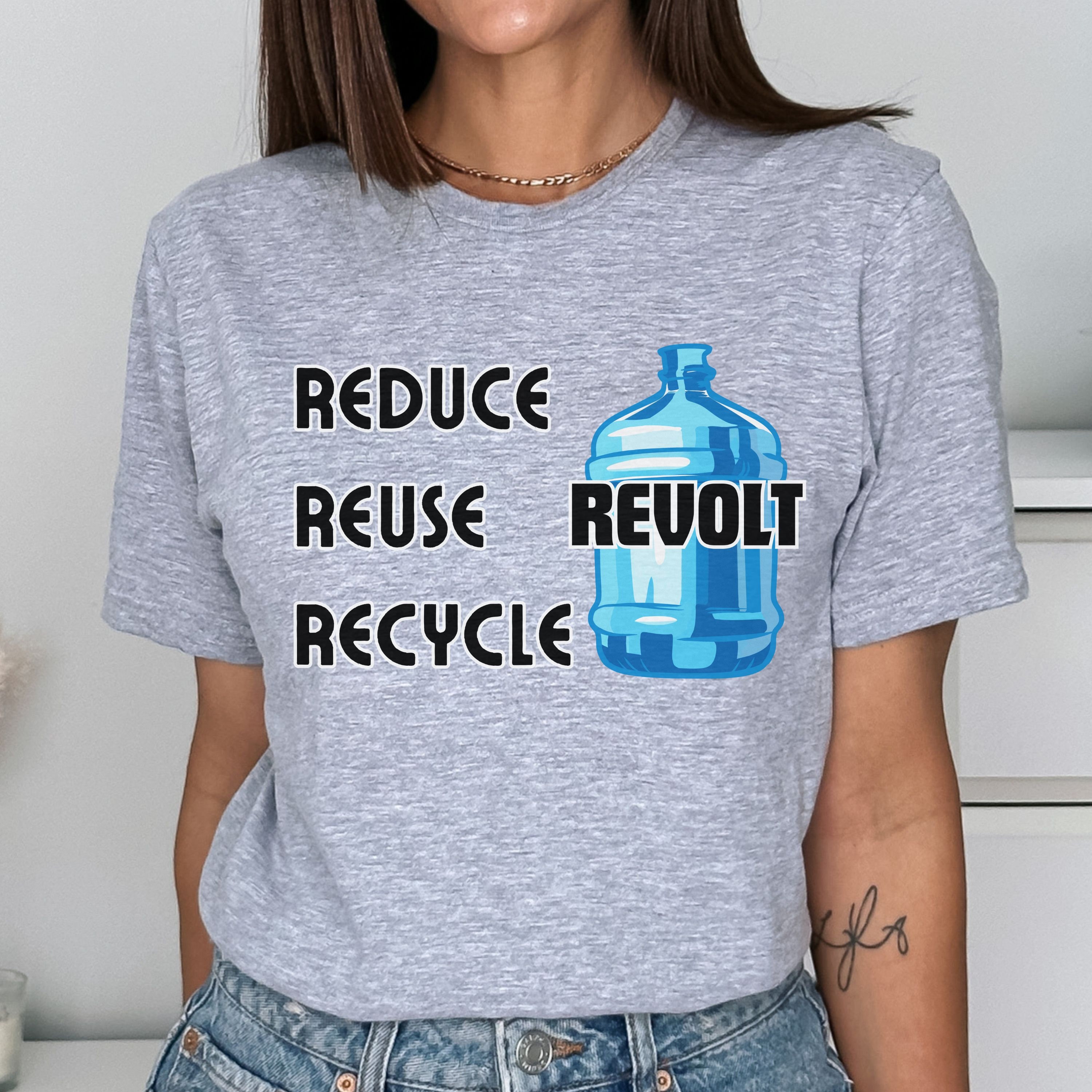Reduce Reuse Recycle Revolt Shirt Jug of Justice Tshirt Protest Tee ...