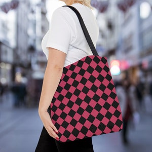 Women Retro Corduroy Shoulder Bag Checkerboard Pattern Canvas