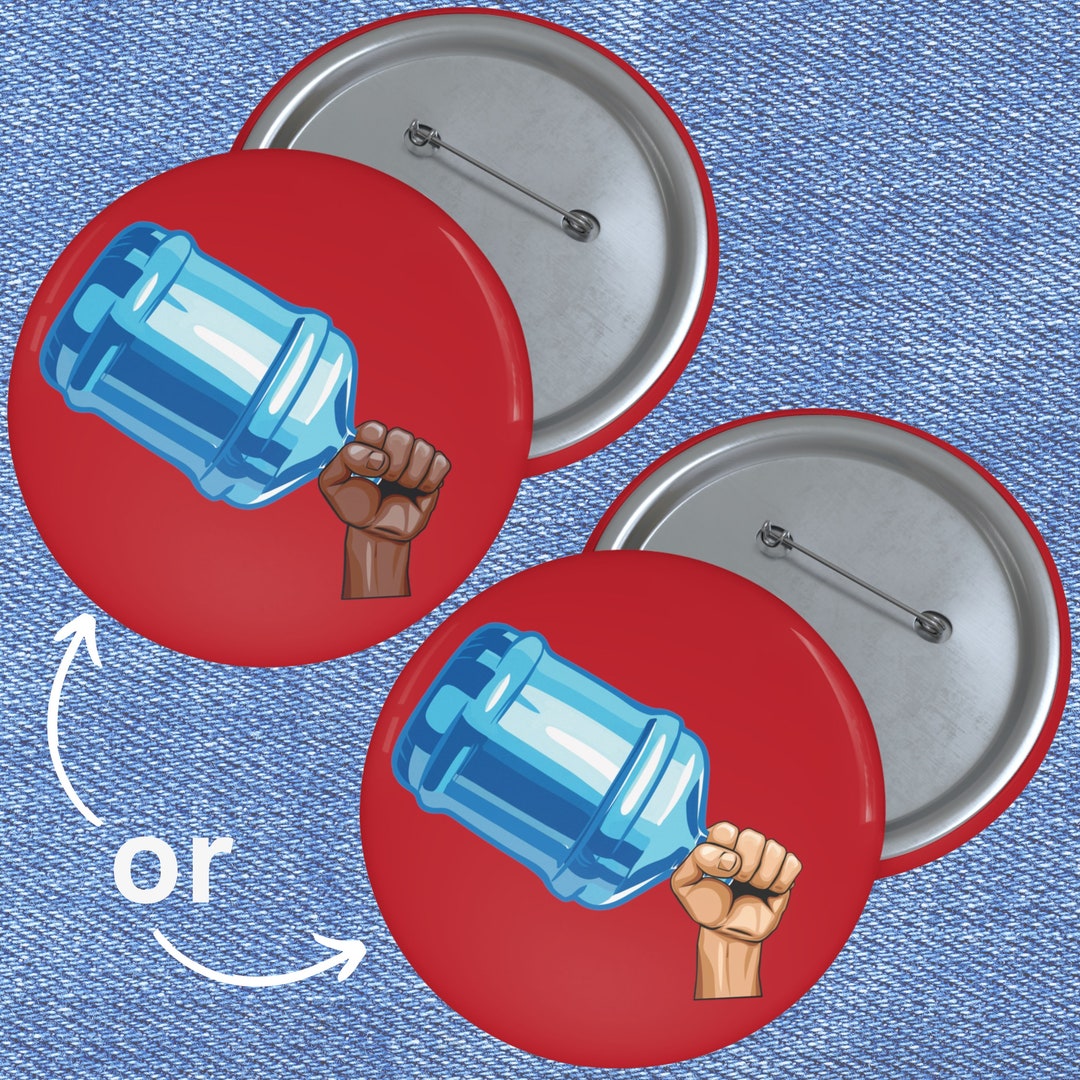 Water Jug Sticker Bonks of Justice Pin Jug of Justice Button Revolution ...