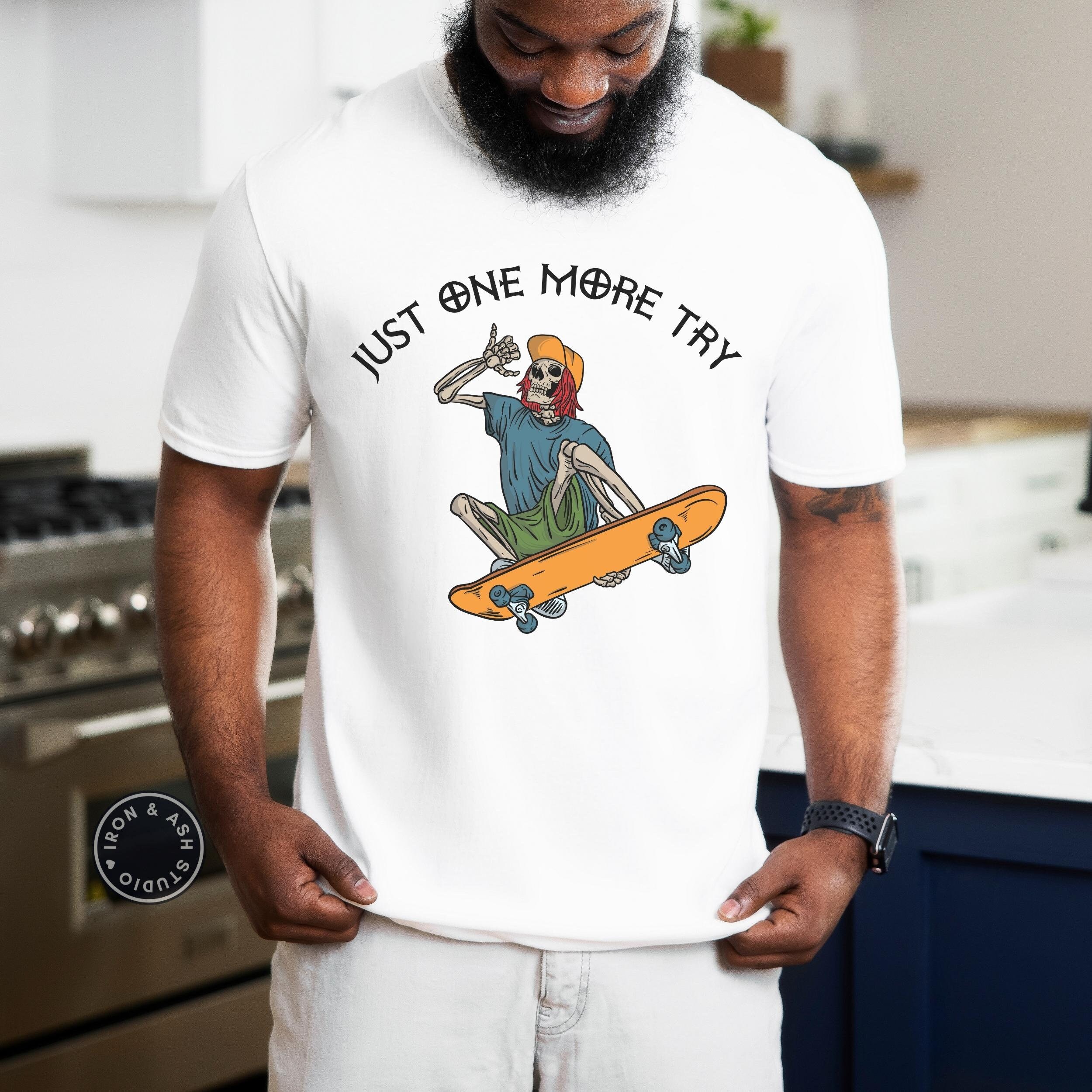 Funny Skateboarder Skeleton Shirt Skater Shirts Men Etsy