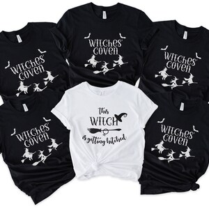 Halloween Möhippa T-shirts, Denna häxa gifter sig, Höstgruppbröllopsfest T-shirts, Salem Bach-fest, Höstbrudtärnor Rolig T-shirt bild 2