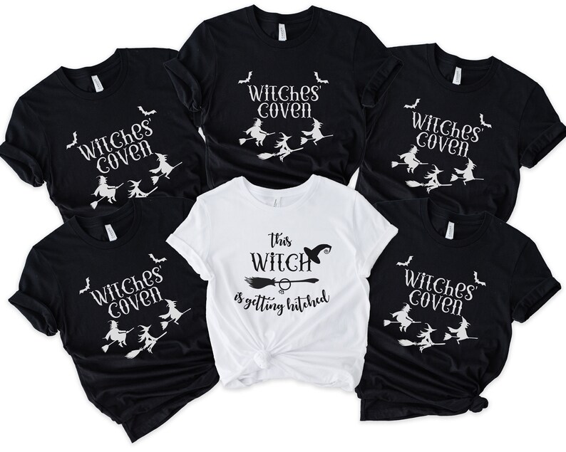 Halloween Möhippa T-shirts, Denna häxa gifter sig, Höstgruppbröllopsfest T-shirts, Salem Bach-fest, Höstbrudtärnor Rolig T-shirt bild 2