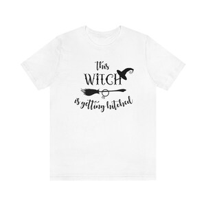 Halloween Möhippa T-shirts, Denna häxa gifter sig, Höstgruppbröllopsfest T-shirts, Salem Bach-fest, Höstbrudtärnor Rolig T-shirt bild 9