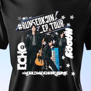 RUN SEOKJIN.TOUR MARCH Vネック S/S Tシャツ Trade | Run Seokjin EP Tour 2025 Run Jin BTS The First Tour