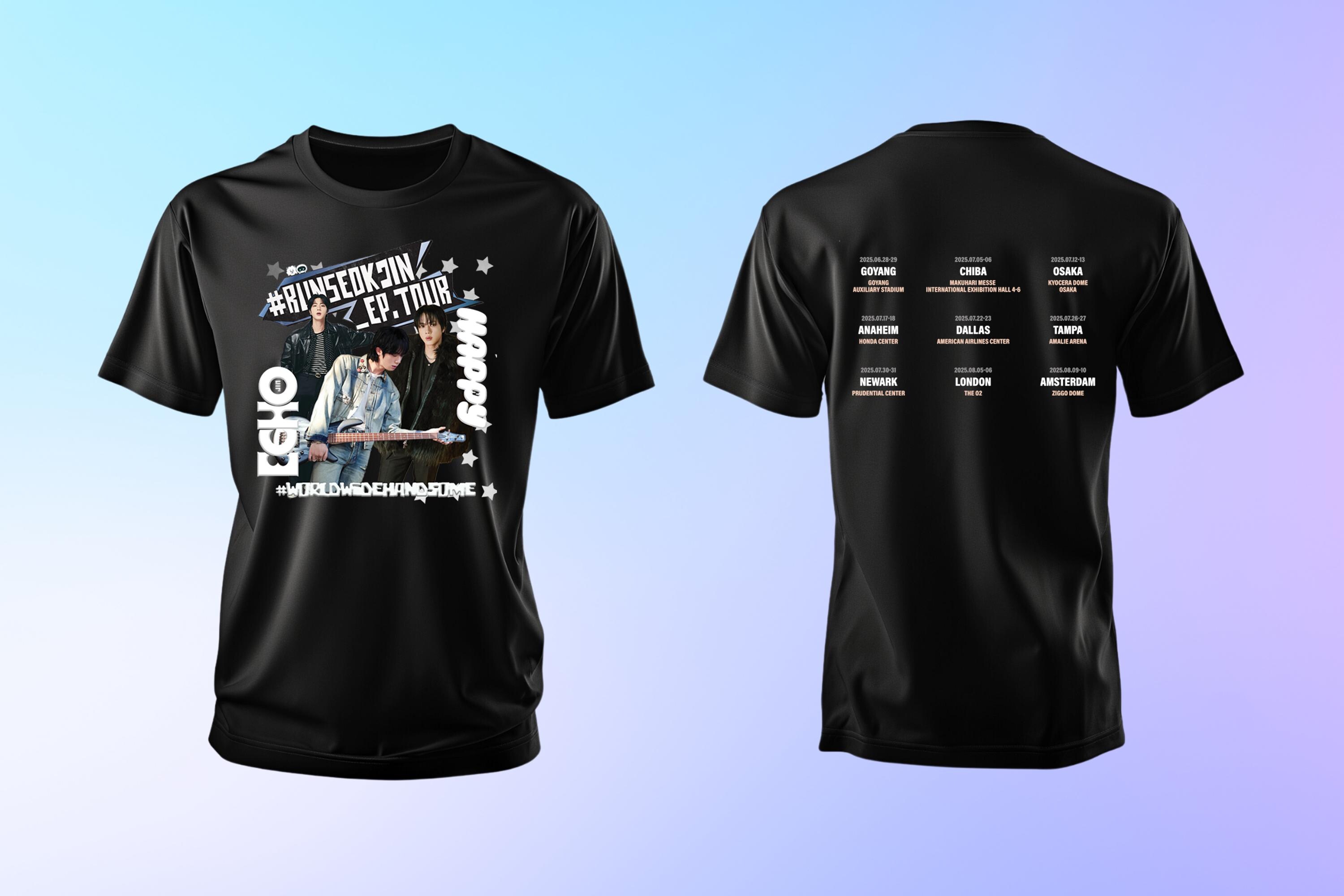 RUNSEOKJIN_EP.TOUR ツアーTシャツ | K-POP風ユニセックスT