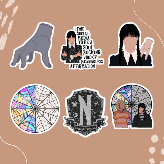 Meevoelen Voorman volgorde Wednesday Addams Netflix Series Stickers - Etsy