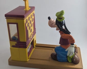 Vintage Disney Goofy Gumball Machine By Carousel Toys Swing Action Bowling