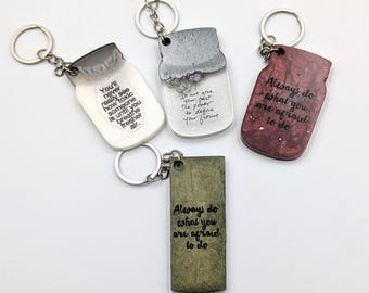 Inspirational Mason Jar Keychains ~ Resin