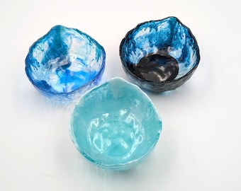 Small Ripple Textured Resin Bowl ~ Trinket, Offering,  Fruit, Cereal, Ice Cream