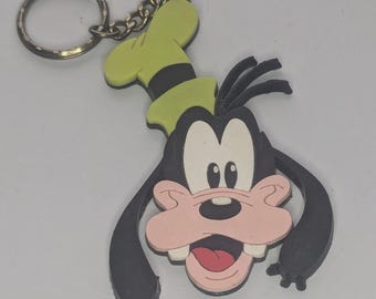 Vintage Disney Goofy Keychain Collectible Vinyl 4"