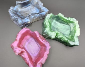 Ocean Wave Resin Bowl ~ Trinkets ~ Soap ~ Cigar Ashtray