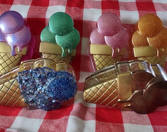 天然木製アイスクリームコーンホルダー：デザートパーティー