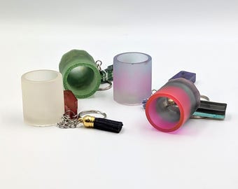 Shot Glass Keychains - Glow in the Dark - resin