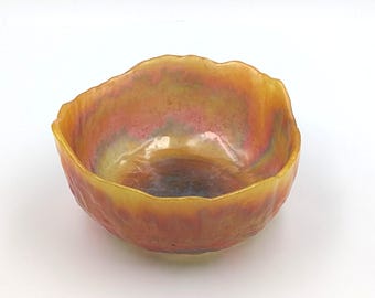 Small Rainbow Ripple Textured Resin Bowl ~ Trinket, Offering,  Fruit, Cereal, Ice Cream