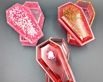 Pretty in Pink Coffin Box ~ Trinkets, Jewelry, Stash