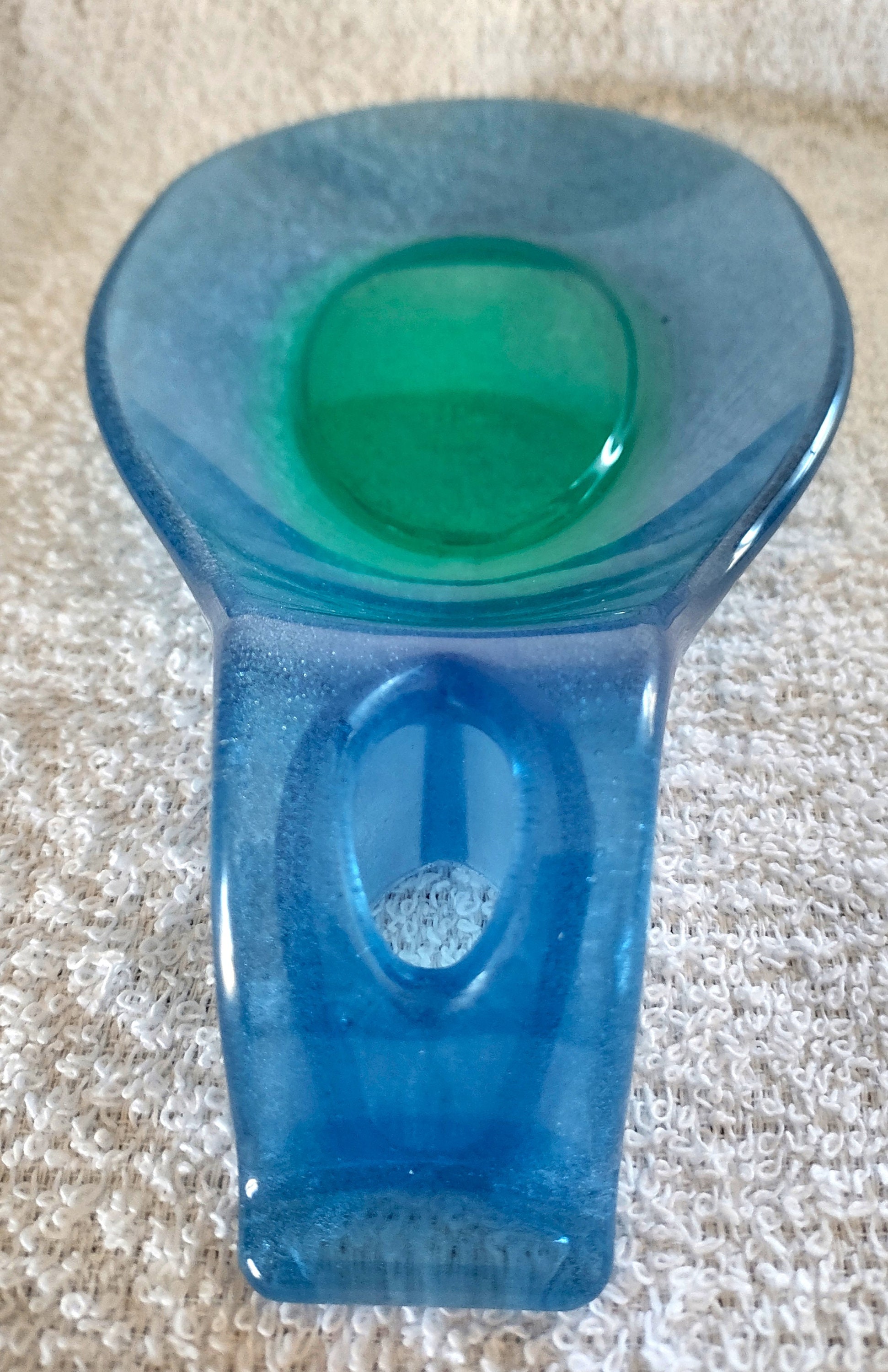 Blue, Green Spoon Rest. Extralarge. Rustic Housewares. Made With Food Grade Resin. Indoor or