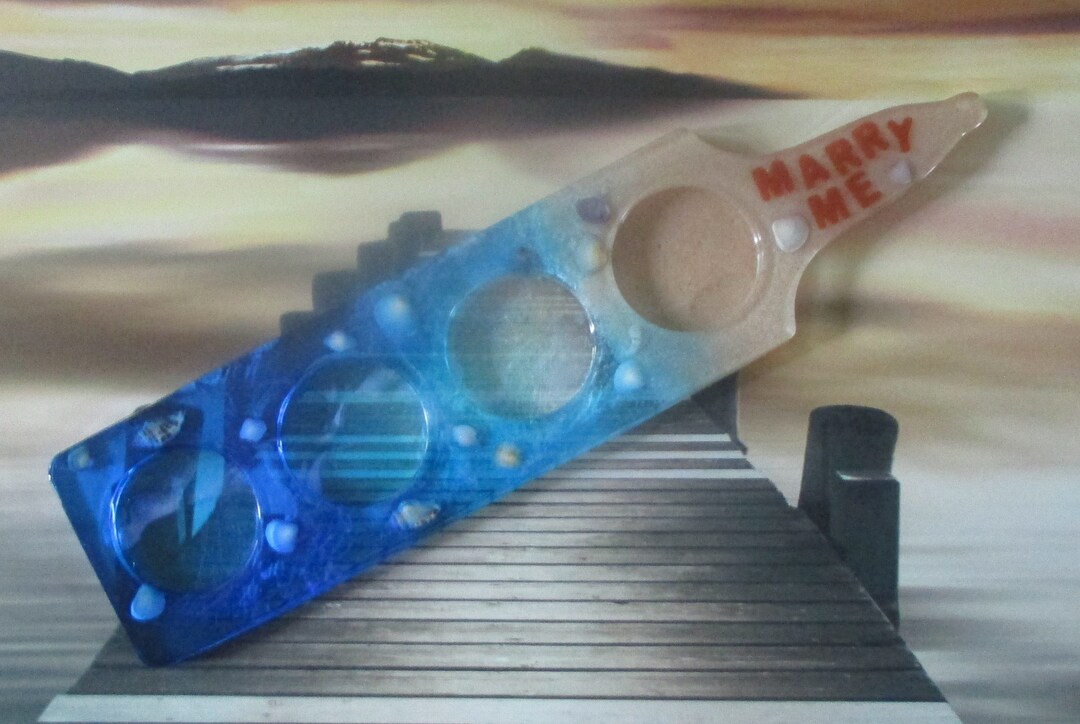 Beer Flight Serving Tray. Marry Me, Beach, Ocean Theme, Seashells