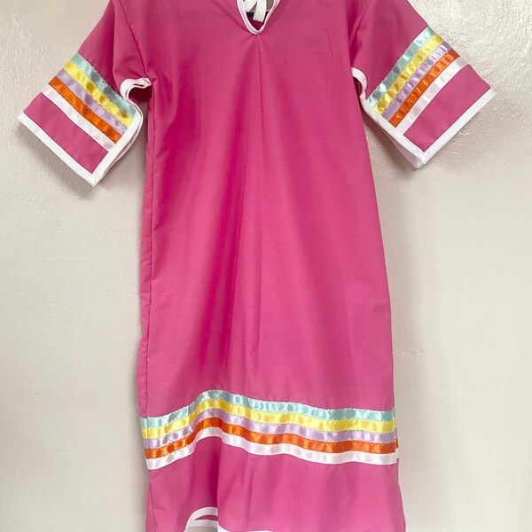 Girls Ribbon Dress Size 8 slim