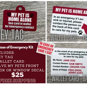 In Case of Emergency Pet Kit Dog Mom Cat Mom Pet Mom Pet Lovers Pet Gift Pet Care