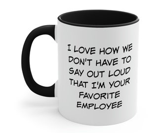 Boss's Day Gift Coffee Mug, Favorite Employee Mug, Best Boss Present, Gift From Favorite Employee