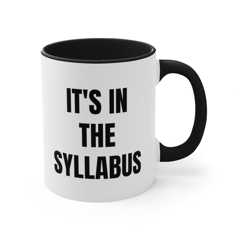 It's In The Syllabus Funny Coffee Mug, Professor Gift, Thank You Gift From Students, College Professor Mug, Teacher Gift 画像 2