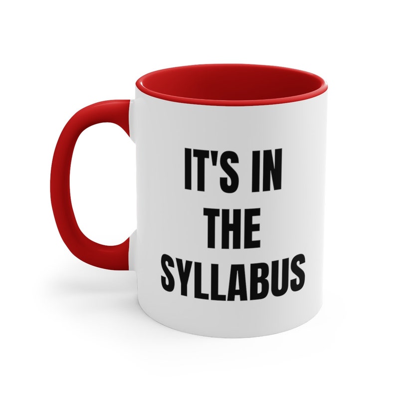 It's In The Syllabus Funny Coffee Mug, Professor Gift, Thank You Gift From Students, College Professor Mug, Teacher Gift 画像 6